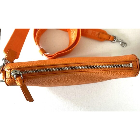 New Marc Jacobs Drifter Swing Pack Crossbody Leather Bag Tangerine - Picture 5 of 6